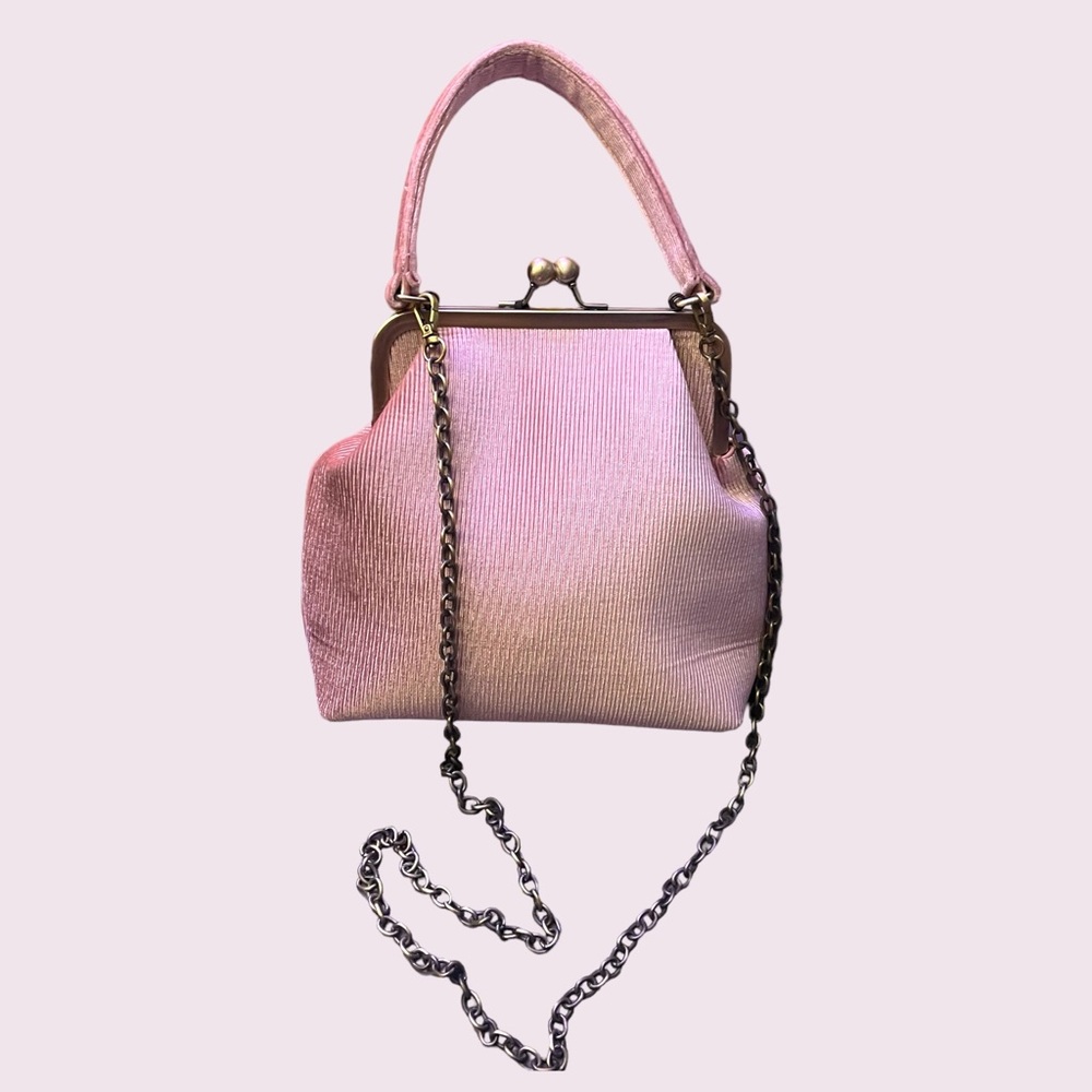 Elegant Pink Handbag with Chain Strap